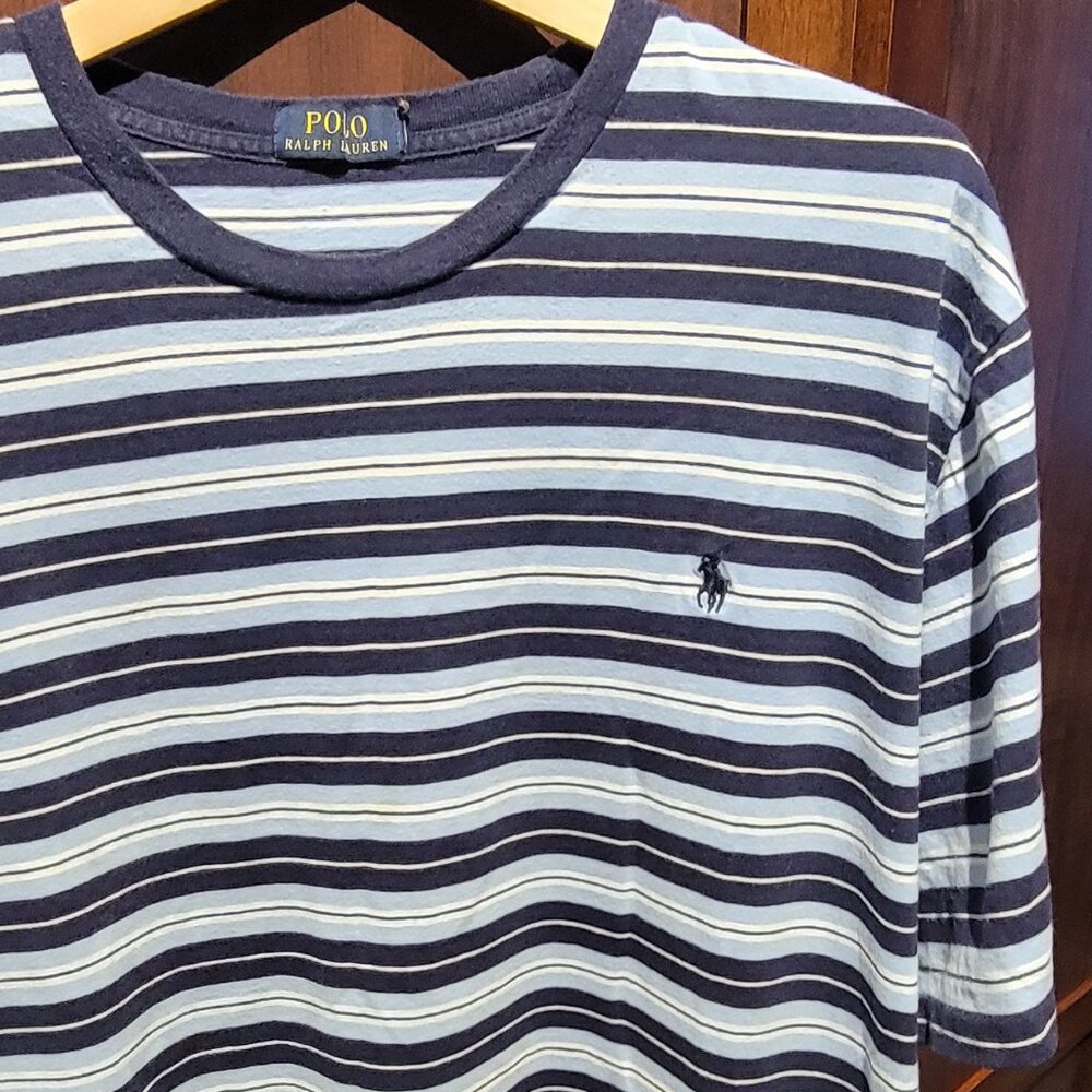 Polo ralph Lauren 2XB Blue Stripe Crewneck T-Shirt